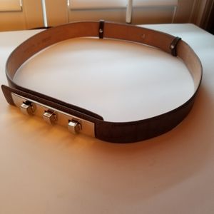 NWOT Lafayette 148 New York Leather Belt | Stone Gray | Size XL (36.5–39")